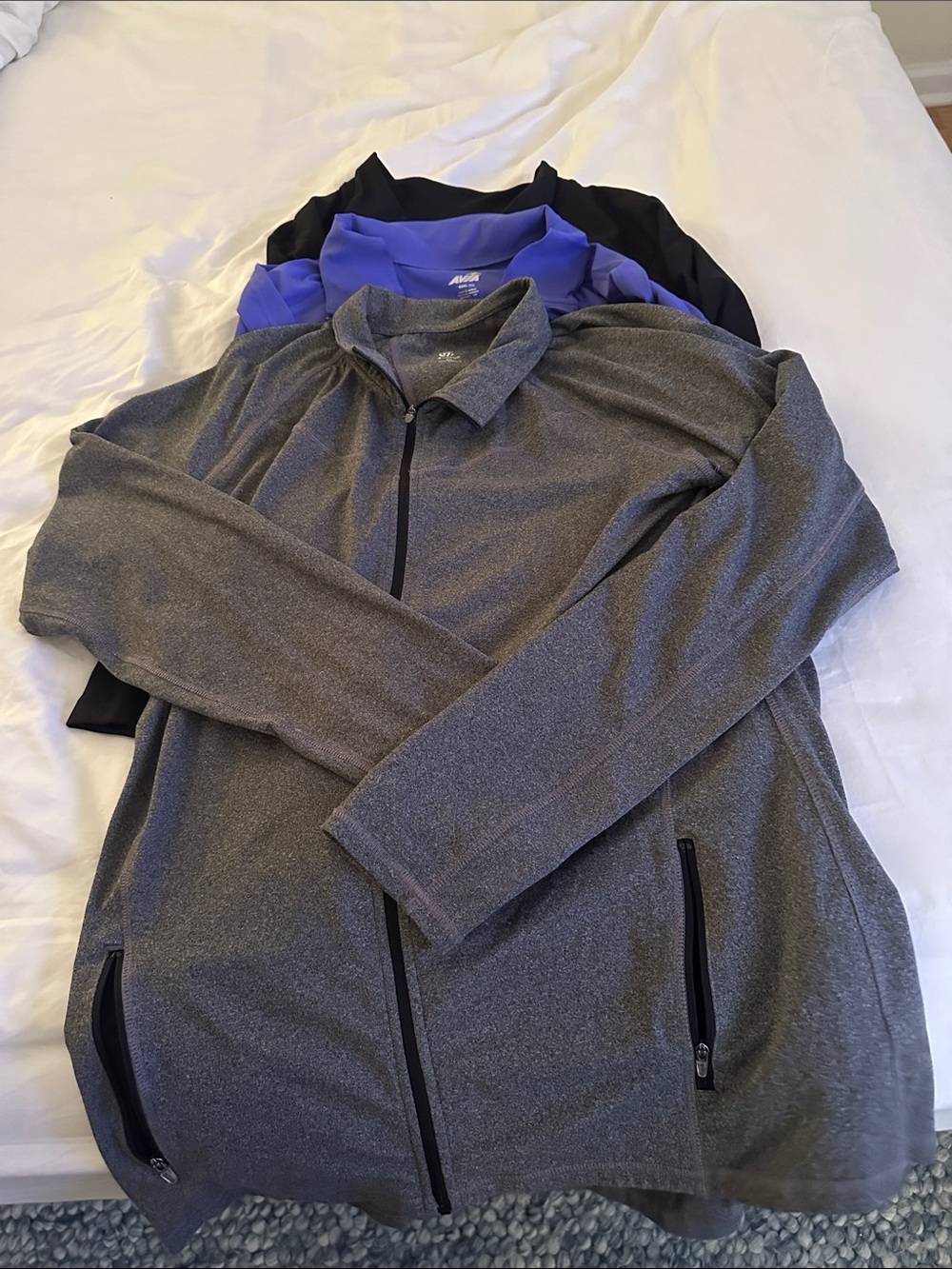 Athletic zip-up jackets set of 3